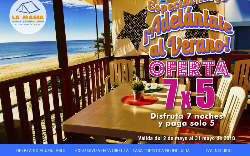 Oferta de Maig camping relax 7x5 playa vacaciones descansar